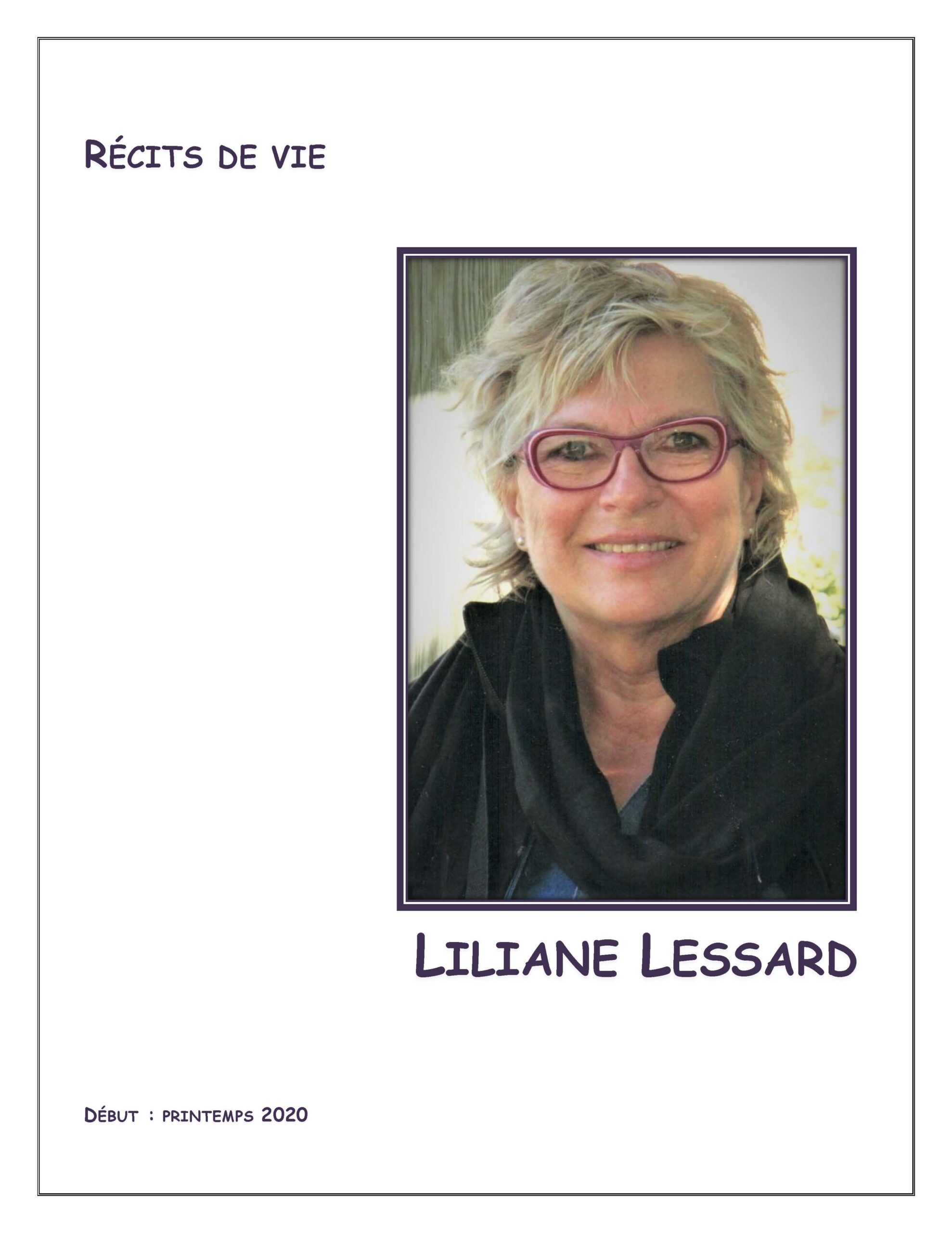 Récit de vie Liliane Lessard